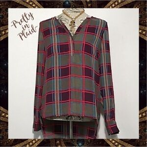 Pim + Larkin Pretty Plaid Pockets Hi Lo To…